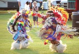 Two Native Americans Dancing